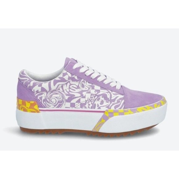 VANS Old Skool Stacked Sneakers 'Wavy Daze' - Picture 1 of 8